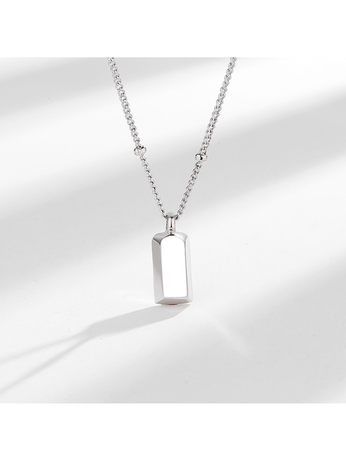 S925 pure silver small gold bar necklace women's ins light luxury high-end feeling attracting wealth small gold brick collarbone chain 